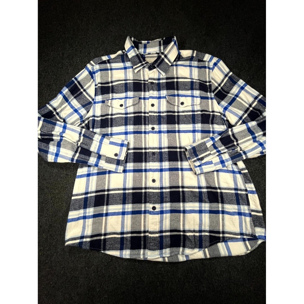American Eagle Outfitters Super Soft Flannel Shirt Men's XL Blue White Cotton